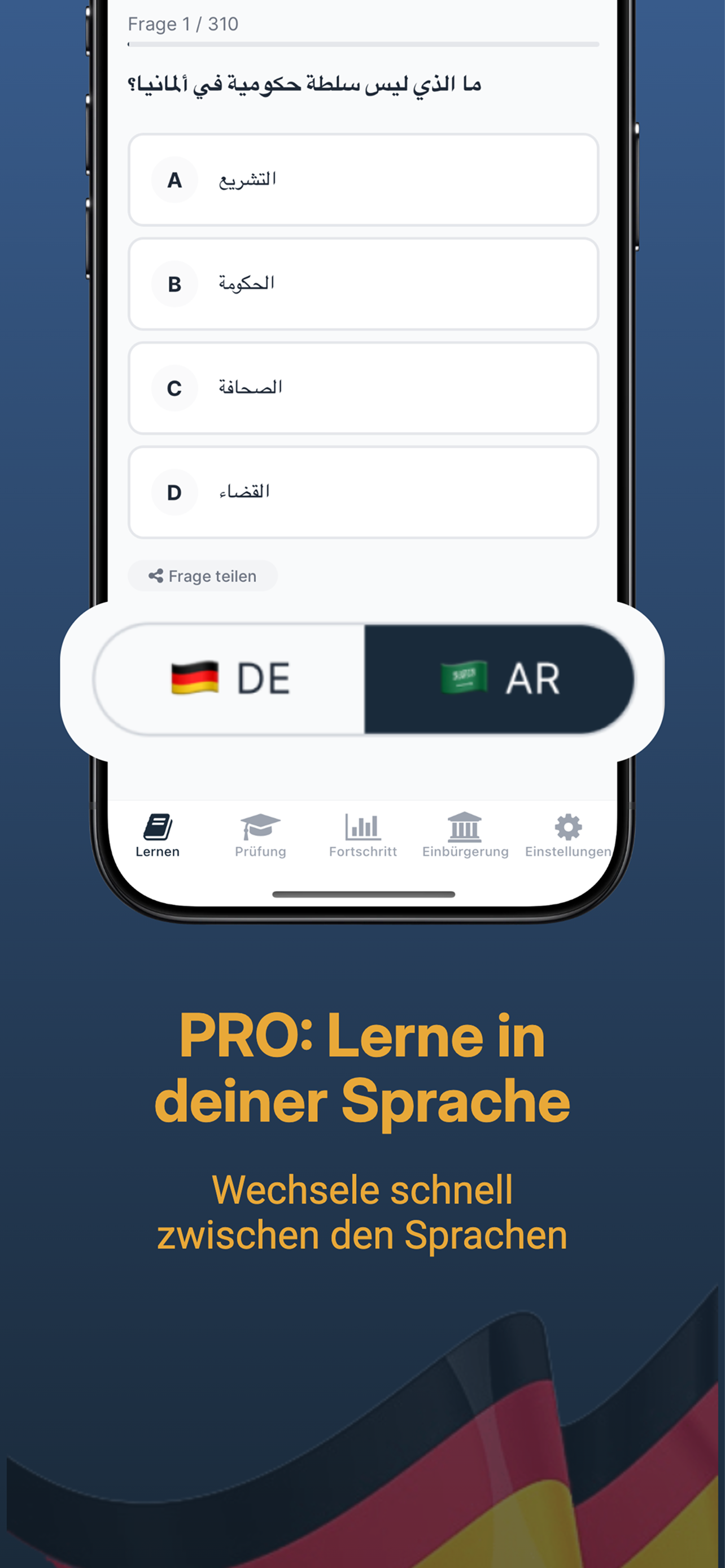 Fragen in deiner Muttersprache lernen